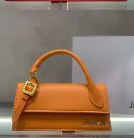 Jacquemus Long Tote Le Chiquito Moyen Smooth Leather Buckled Bag