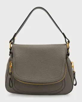 Jennifer Medium Double Strap Bag in Grained Leather