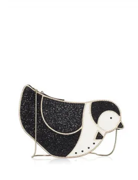 Kate Spade New York Black Clifton Lane Penguin Crossbody