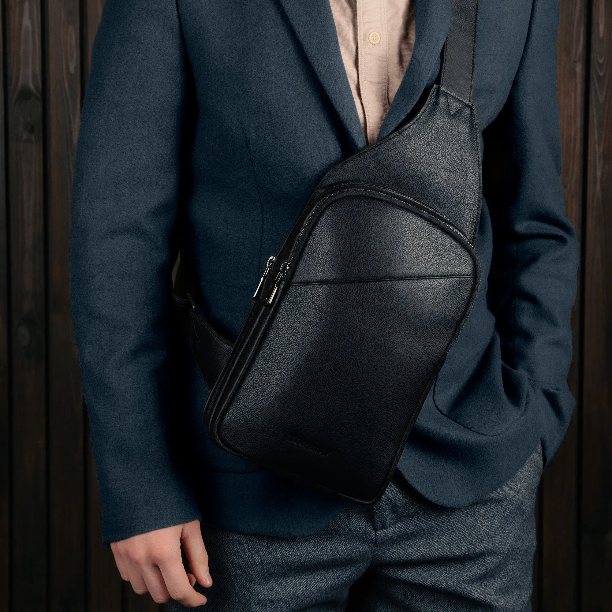 Leather Crossbody Sling Bag
