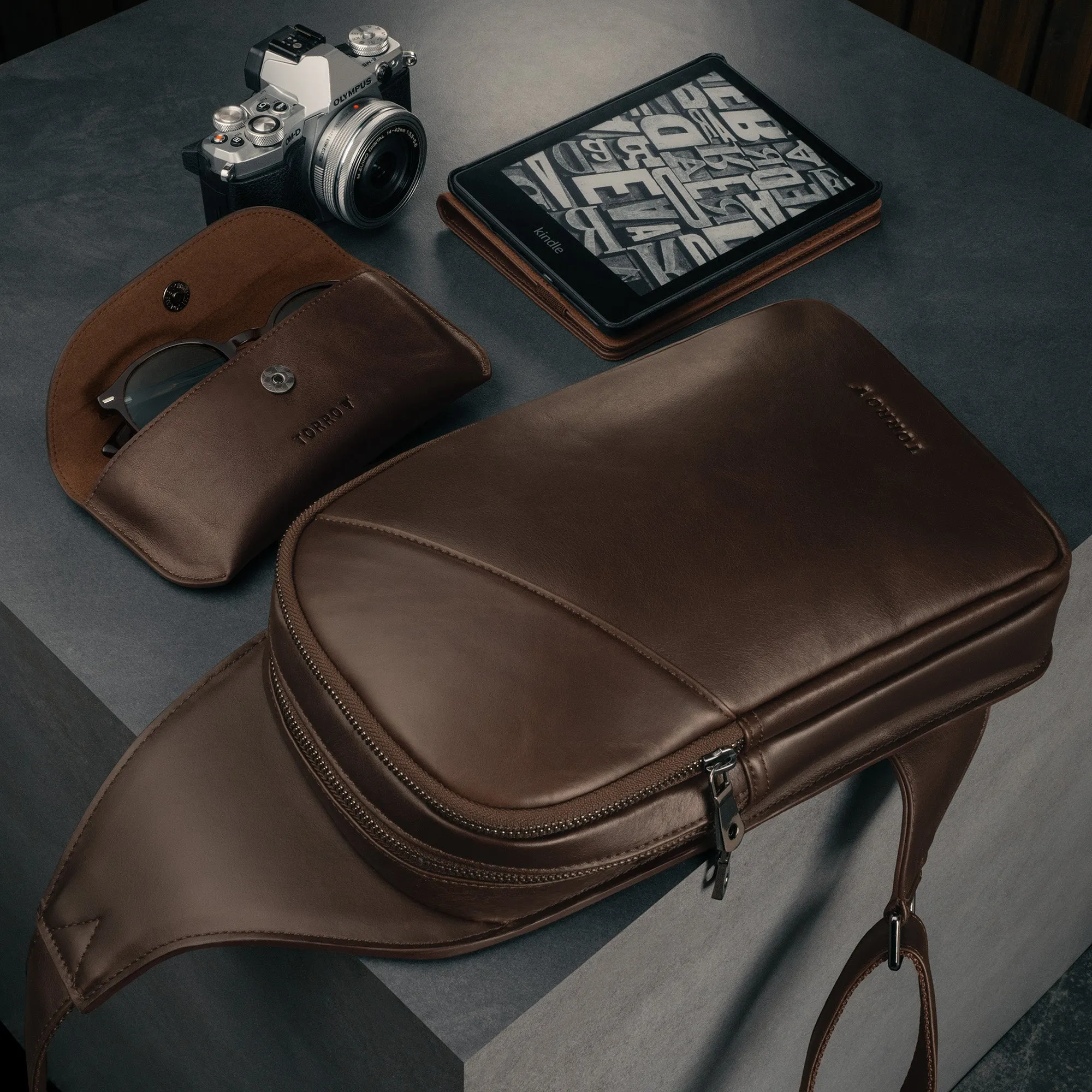 Leather Crossbody Sling Bag