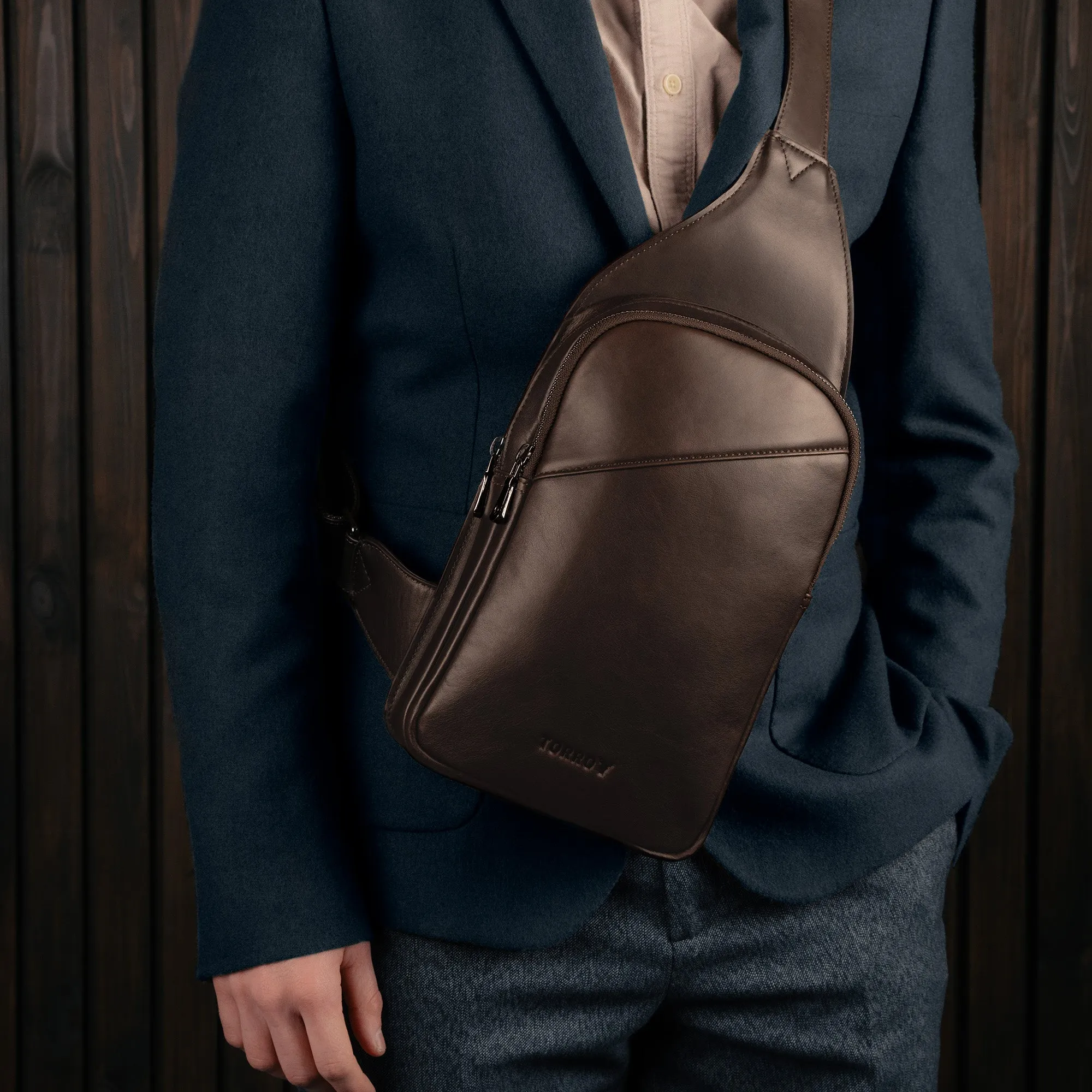 Leather Crossbody Sling Bag