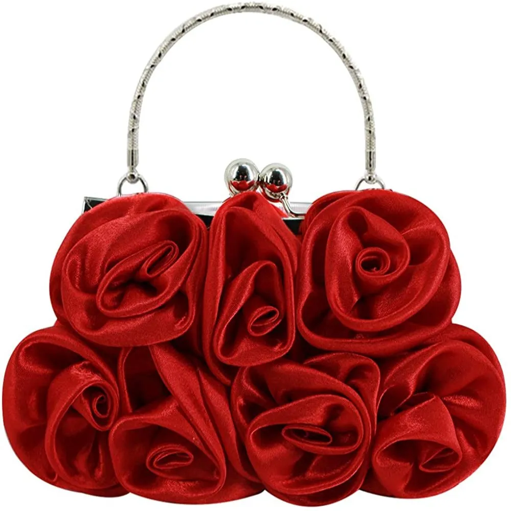 Leather Dome Satchel Handbag Tote Bride Bag