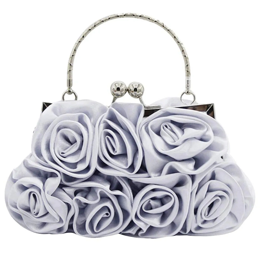 Leather Dome Satchel Handbag Tote Bride Bag