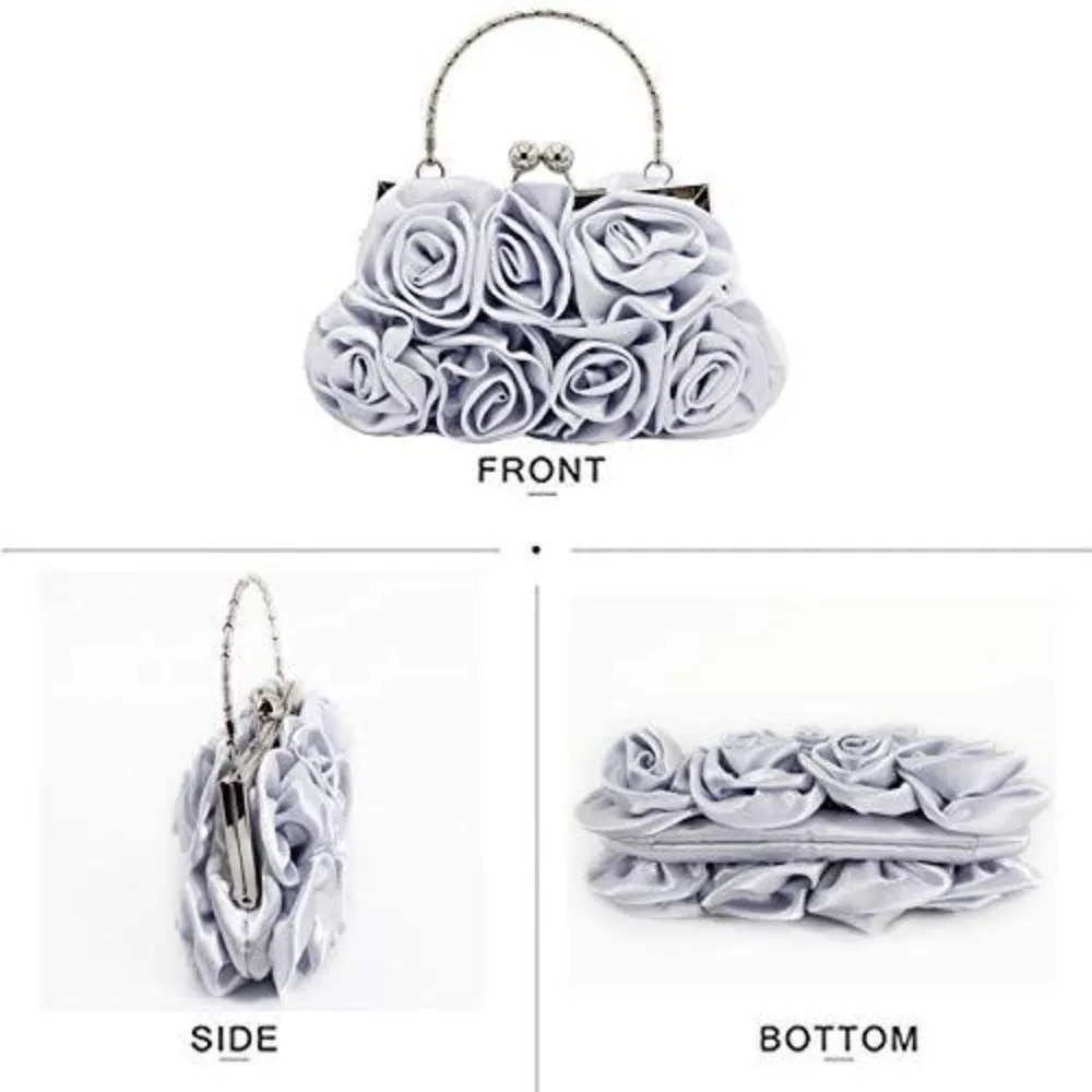 Leather Dome Satchel Handbag Tote Bride Bag
