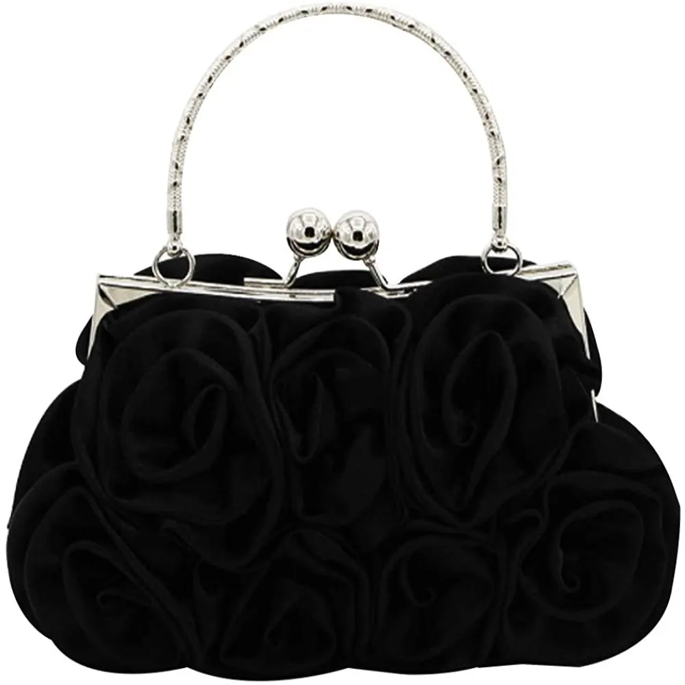 Leather Dome Satchel Handbag Tote Bride Bag