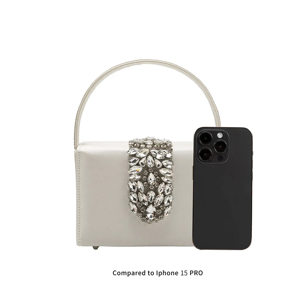 Liliana White Satin Crossbody - FINAL SALE
