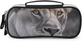 Lioness Leather Makeup Bag Portable Small Cosmetic Organizer Waterproof Toiletry Bags Brushes Pencils And Travel Make Up Accessories