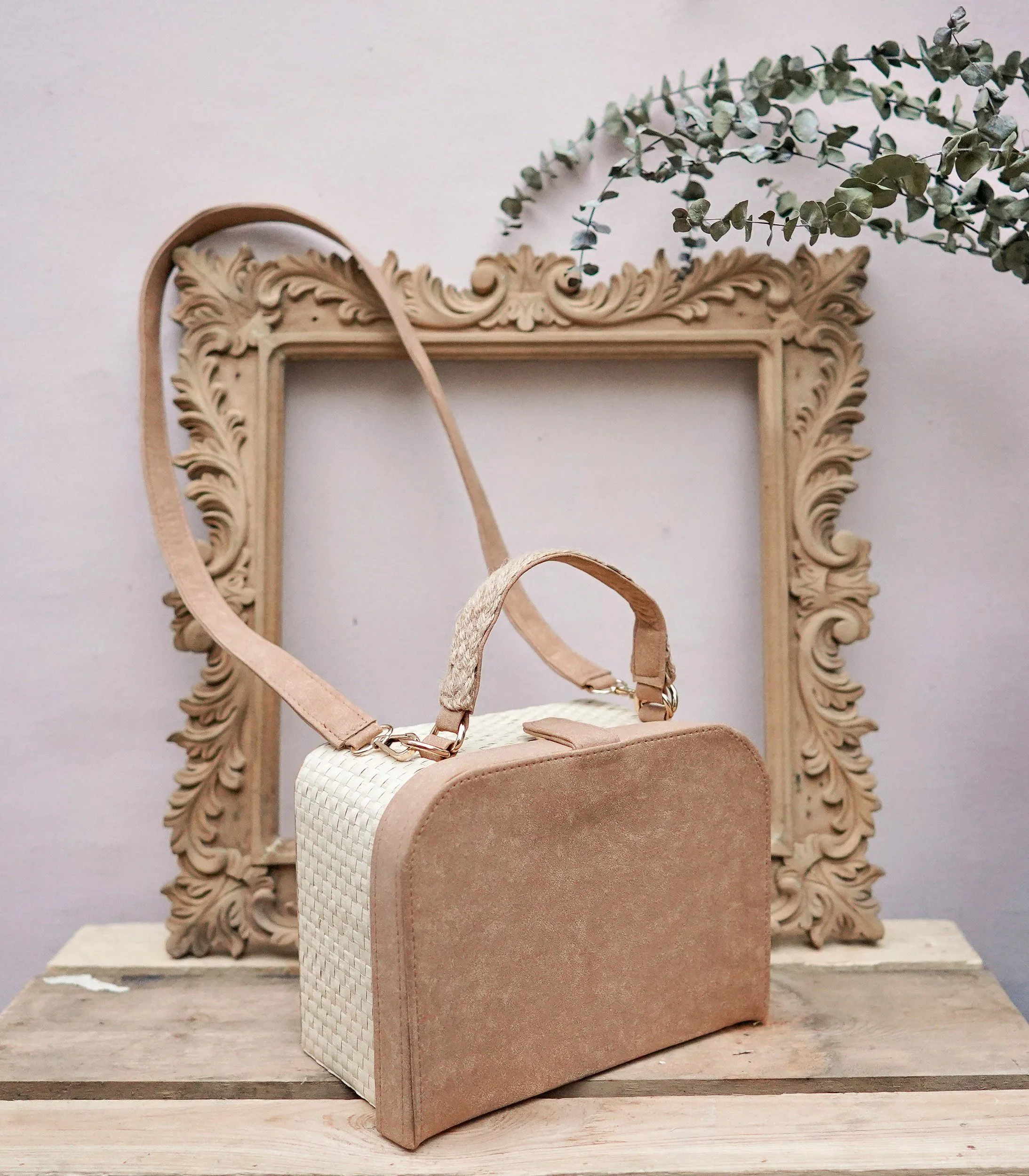 Maria Buri and Velvet Box Bag - Camel