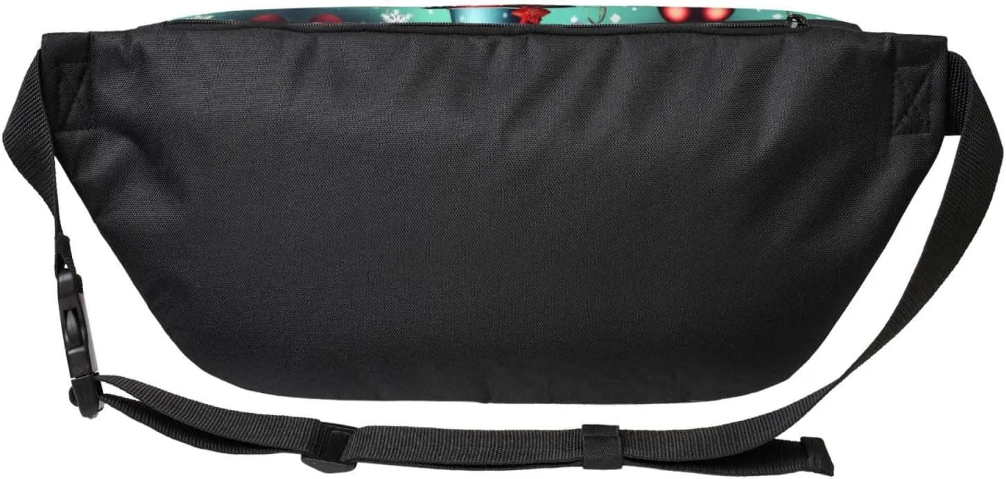 Merry Christmas Day Fanny Pack Crossbody Sling Bag  Zipper Pockets for Travel, Hiking, Cycling, Workouts, and Everyday Use