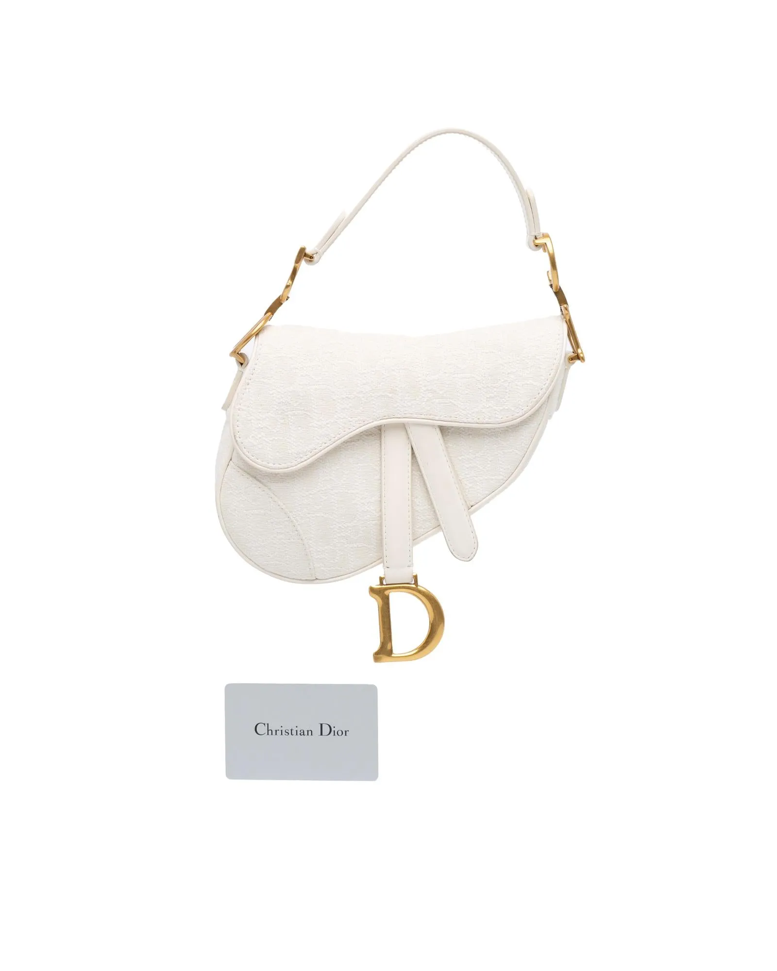 Mini Oblique Saddle Canvas Body with Leather Handle