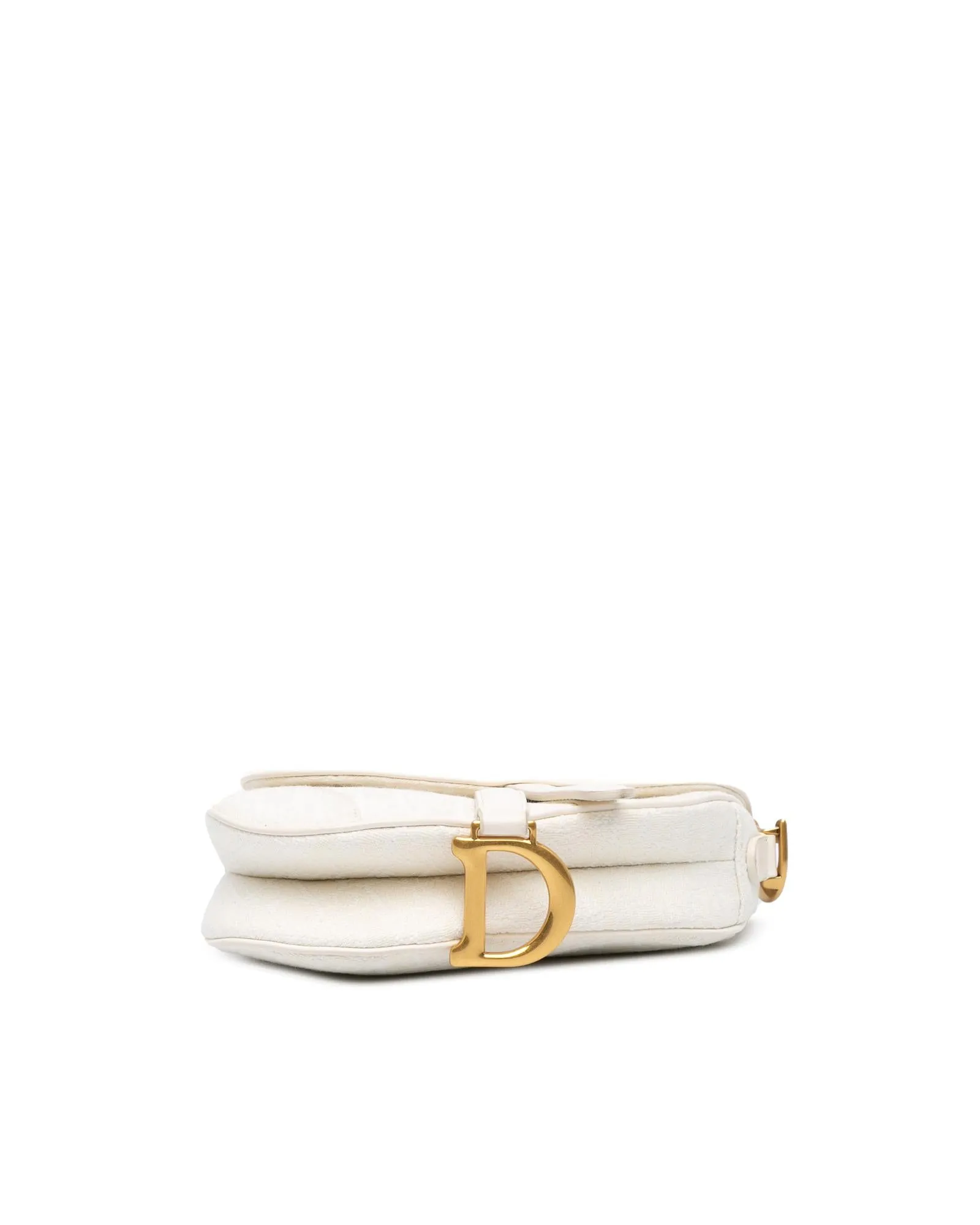 Mini Oblique Saddle Canvas Body with Leather Handle
