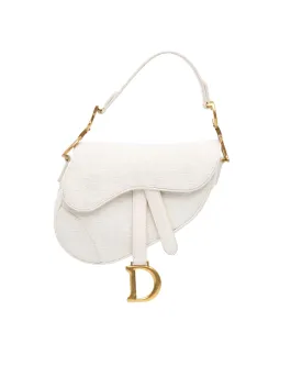 Mini Oblique Saddle Canvas Body with Leather Handle