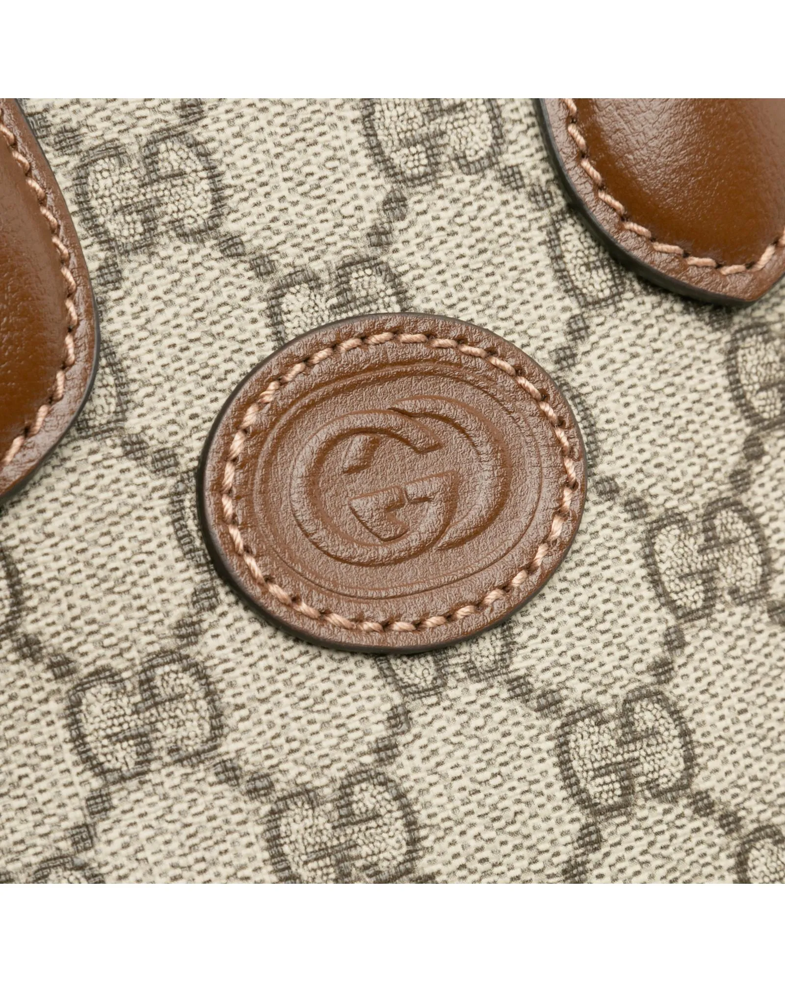 Mini Supreme Interlocking G Coated Canvas Satchel with Leather Trim