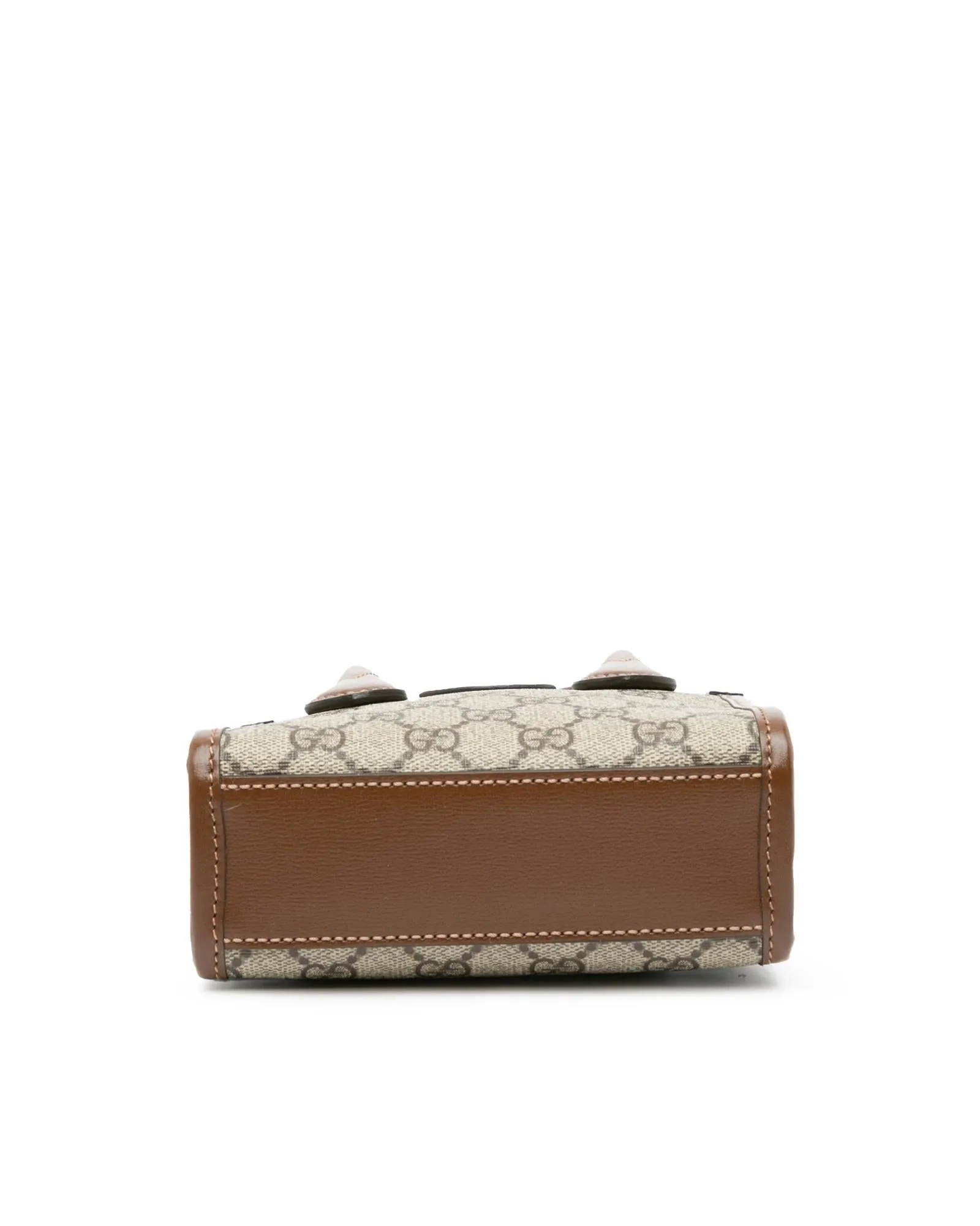 Mini Supreme Interlocking G Coated Canvas Satchel with Leather Trim