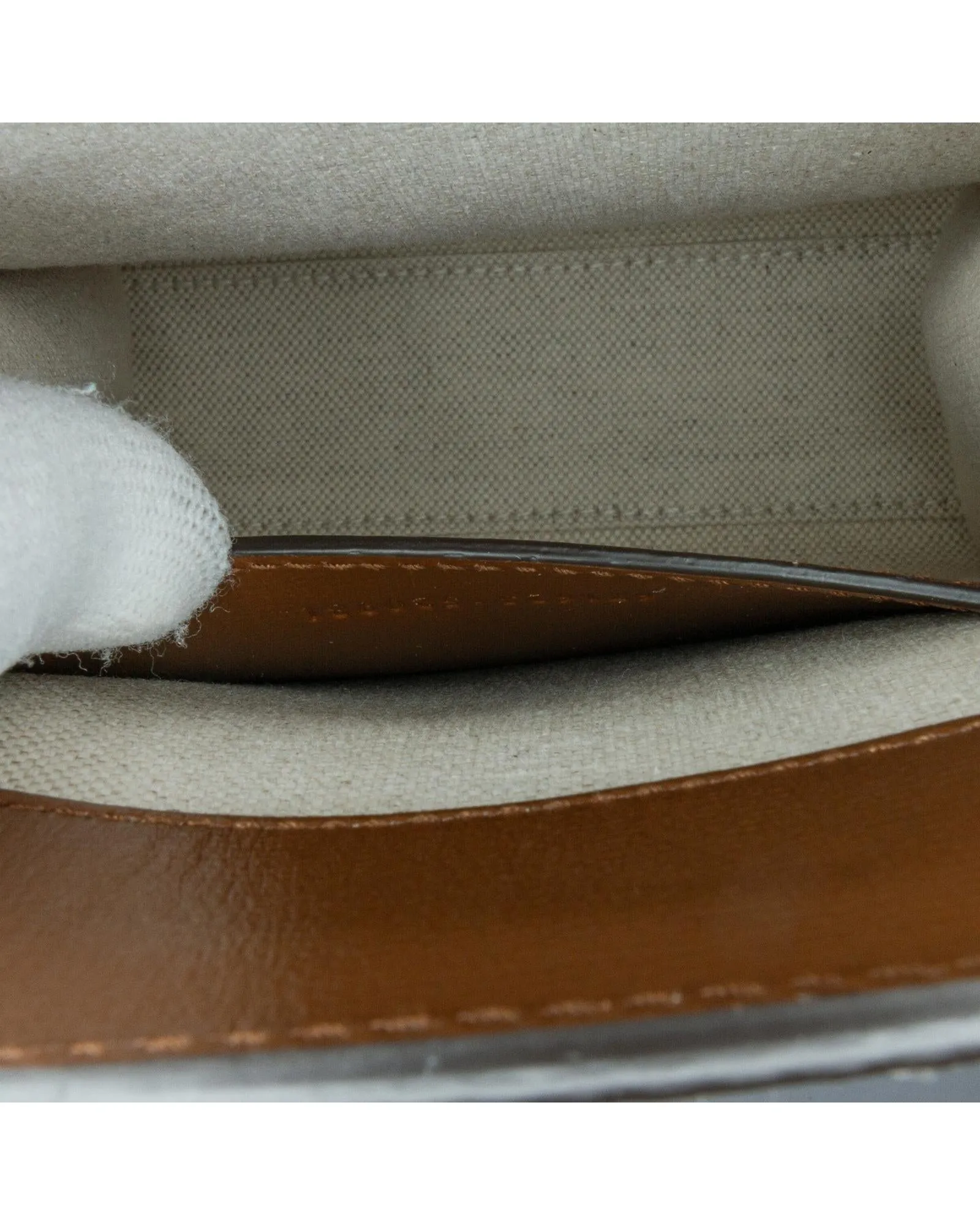 Mini Supreme Interlocking G Coated Canvas Satchel with Leather Trim