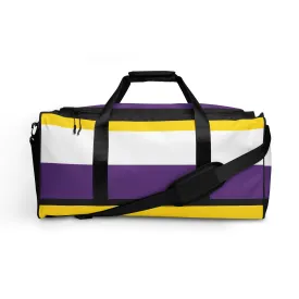 Nonbinary Enby Pride Flag Weekender Duffel Gym Bag