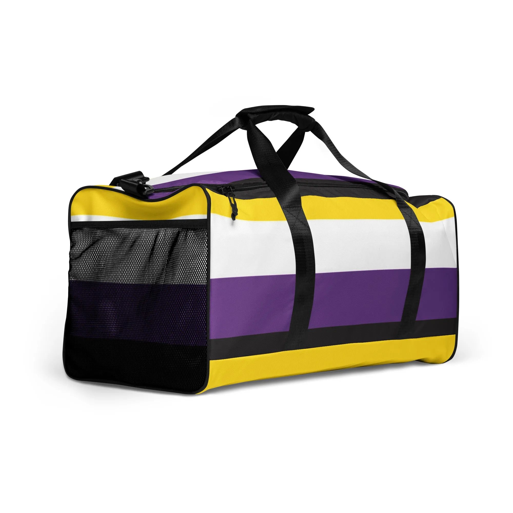 Nonbinary Enby Pride Flag Weekender Duffel Gym Bag