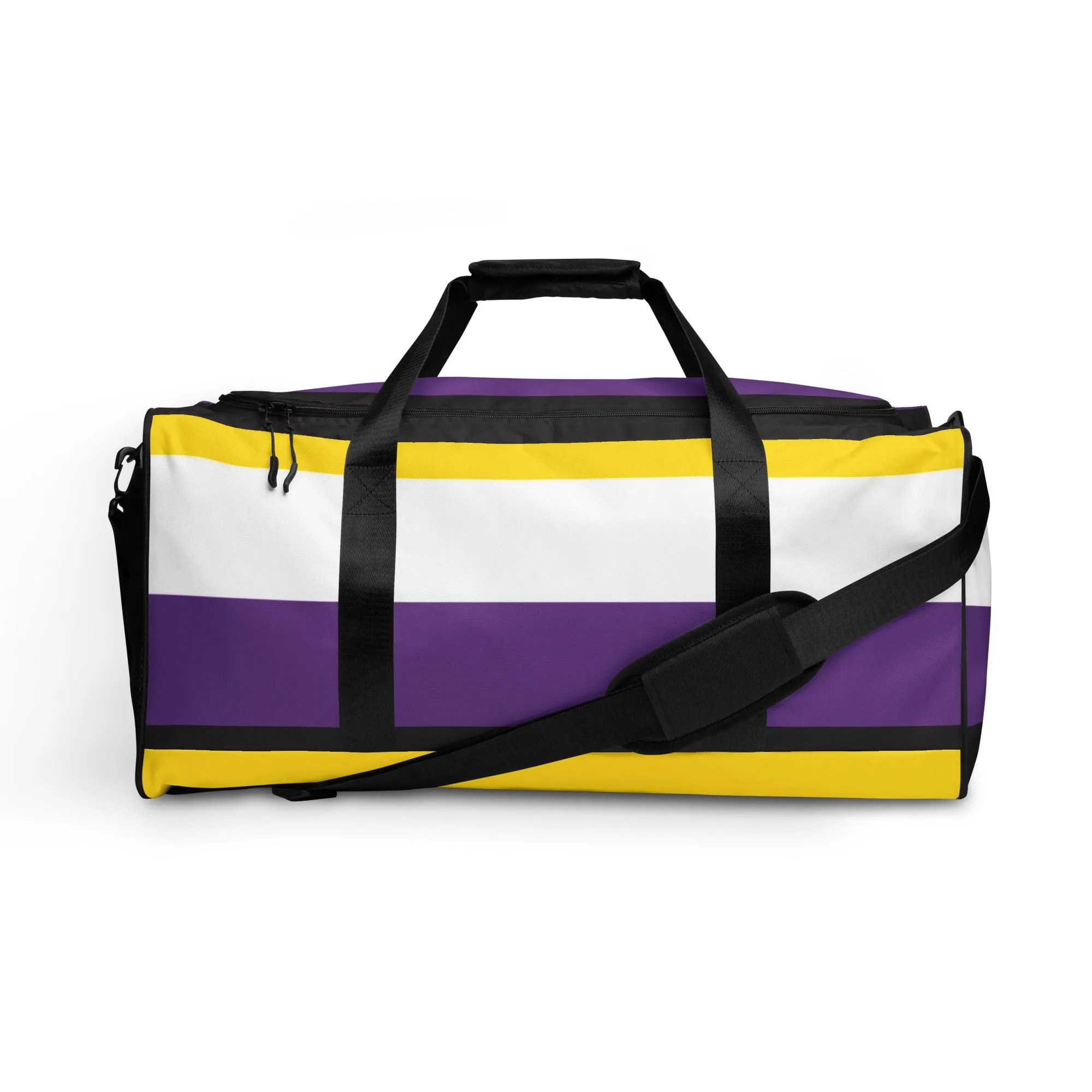 Nonbinary Enby Pride Flag Weekender Duffel Gym Bag