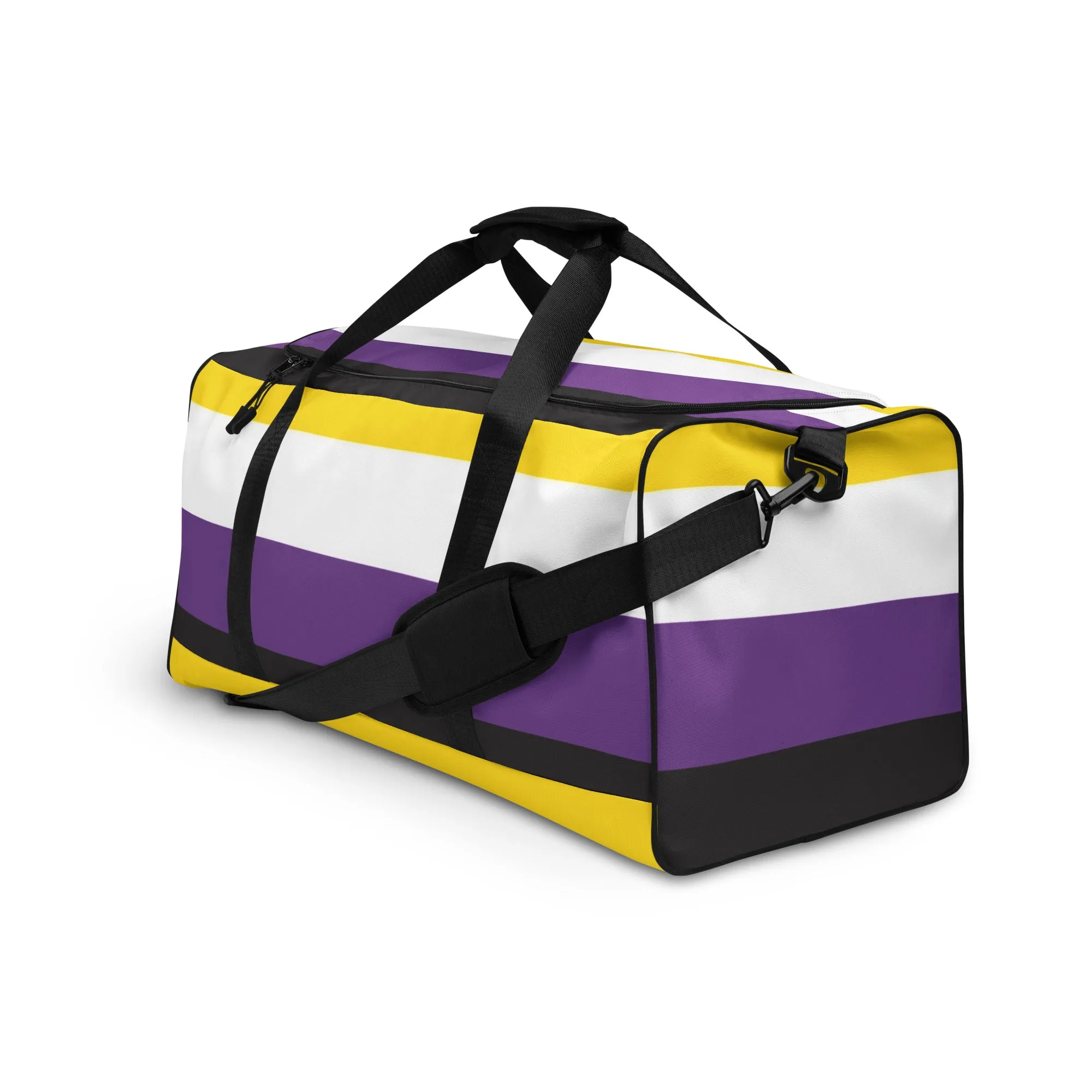 Nonbinary Enby Pride Flag Weekender Duffel Gym Bag