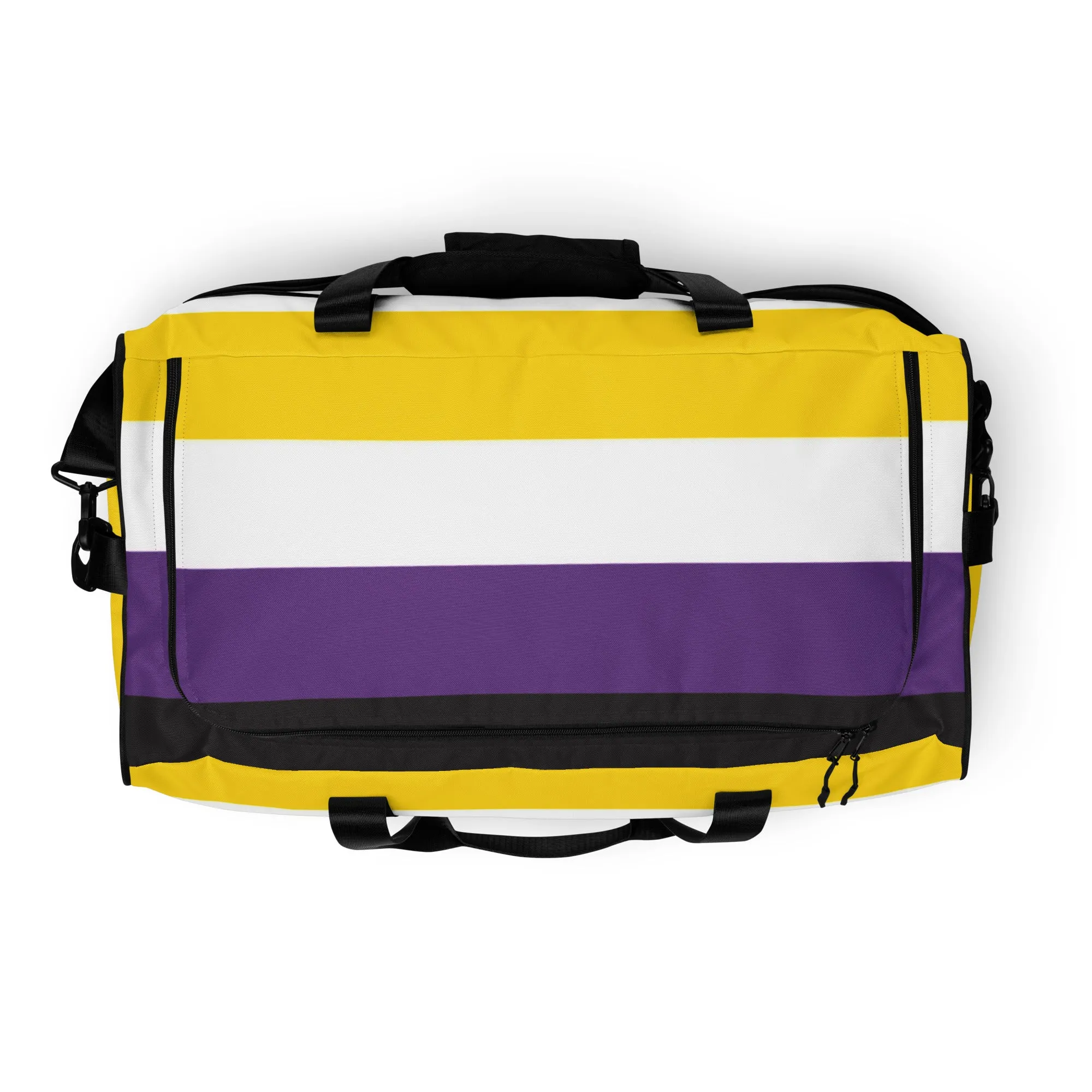 Nonbinary Enby Pride Flag Weekender Duffel Gym Bag