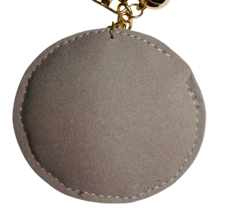 PET PAW SILVER WITH POM POM KEY CHAIN