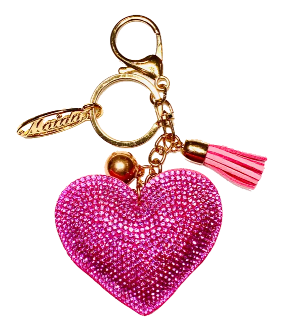 PINK HEART KEY CHAIN