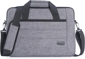 ProCase 13-13.5 Inch Laptop Sleeve Tote Bag with Shoulder Strap and Handle for Laptop Ultrabook MacBook Pro Air Surface Chromebook Notebook Acer Asus Dell HP Lenovo Galaxy Sony Toshiba -Grey