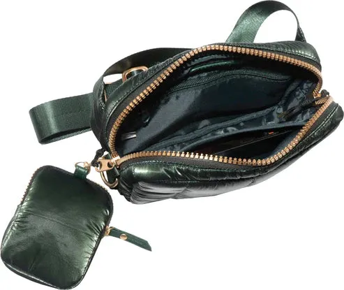 Quilted Nylon Passport Sling Bag
