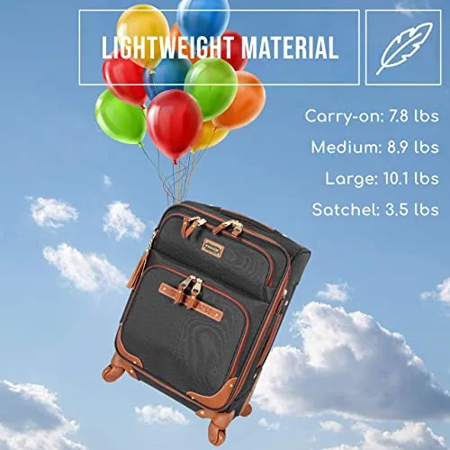 Steve Madden Luggage Set 4 Piece- Softside Expandable Suitcase Set