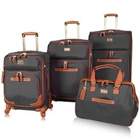 Steve Madden Luggage Set 4 Piece- Softside Expandable Suitcase Set