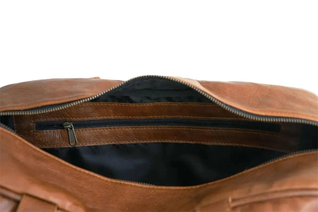 Tan Leather Goods - Joanie Leather Nappy Bag | Pecan