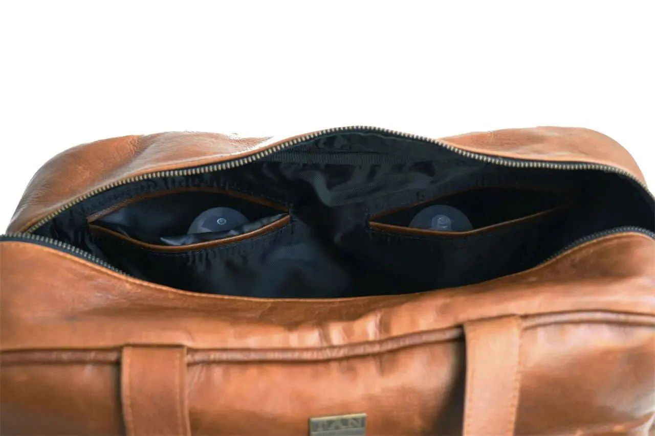 Tan Leather Goods - Joanie Leather Nappy Bag | Pecan