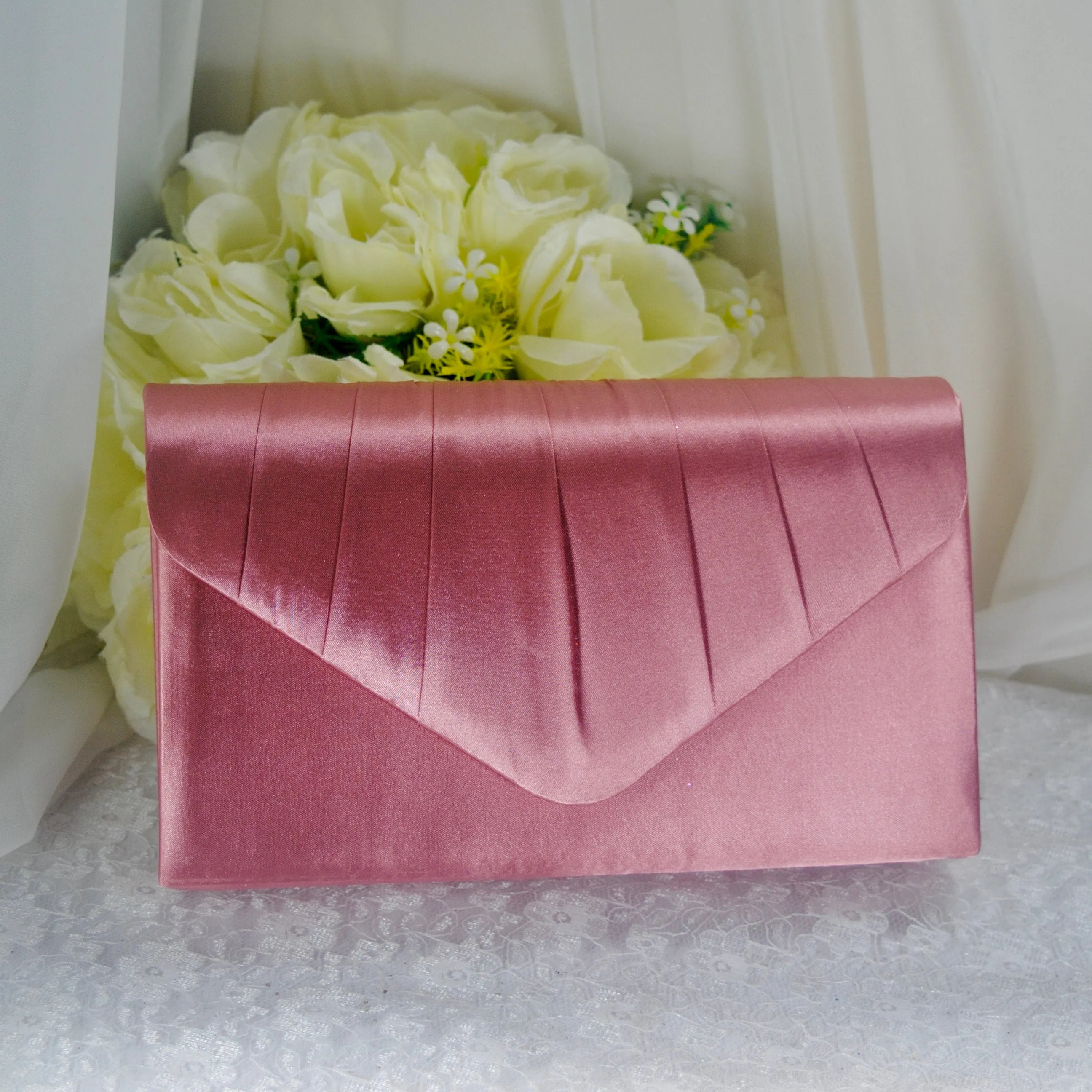 Teal Green Bride Satin Clutch Bag, Over 25 colours