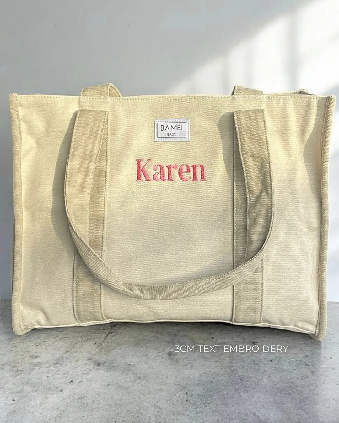The Everyday Bambi Bag Charcoal with insert