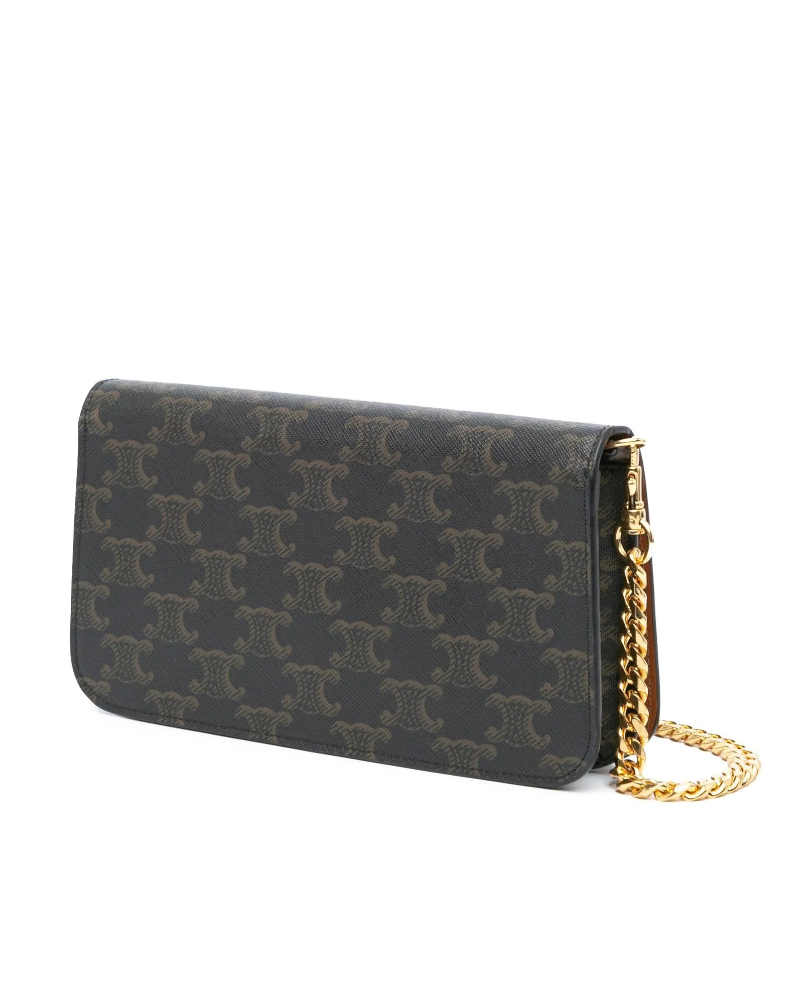 Triomphe Coated Canvas Satchel with Detachable Straps and Magnetic Closure