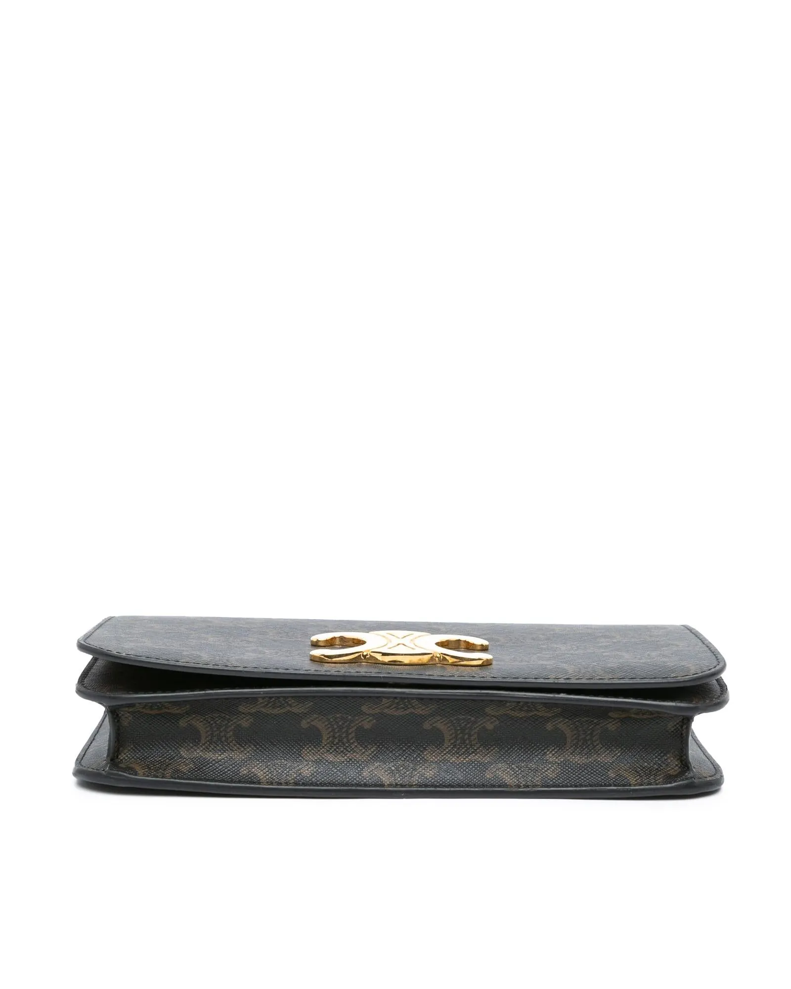 Triomphe Coated Canvas Satchel with Detachable Straps and Magnetic Closure
