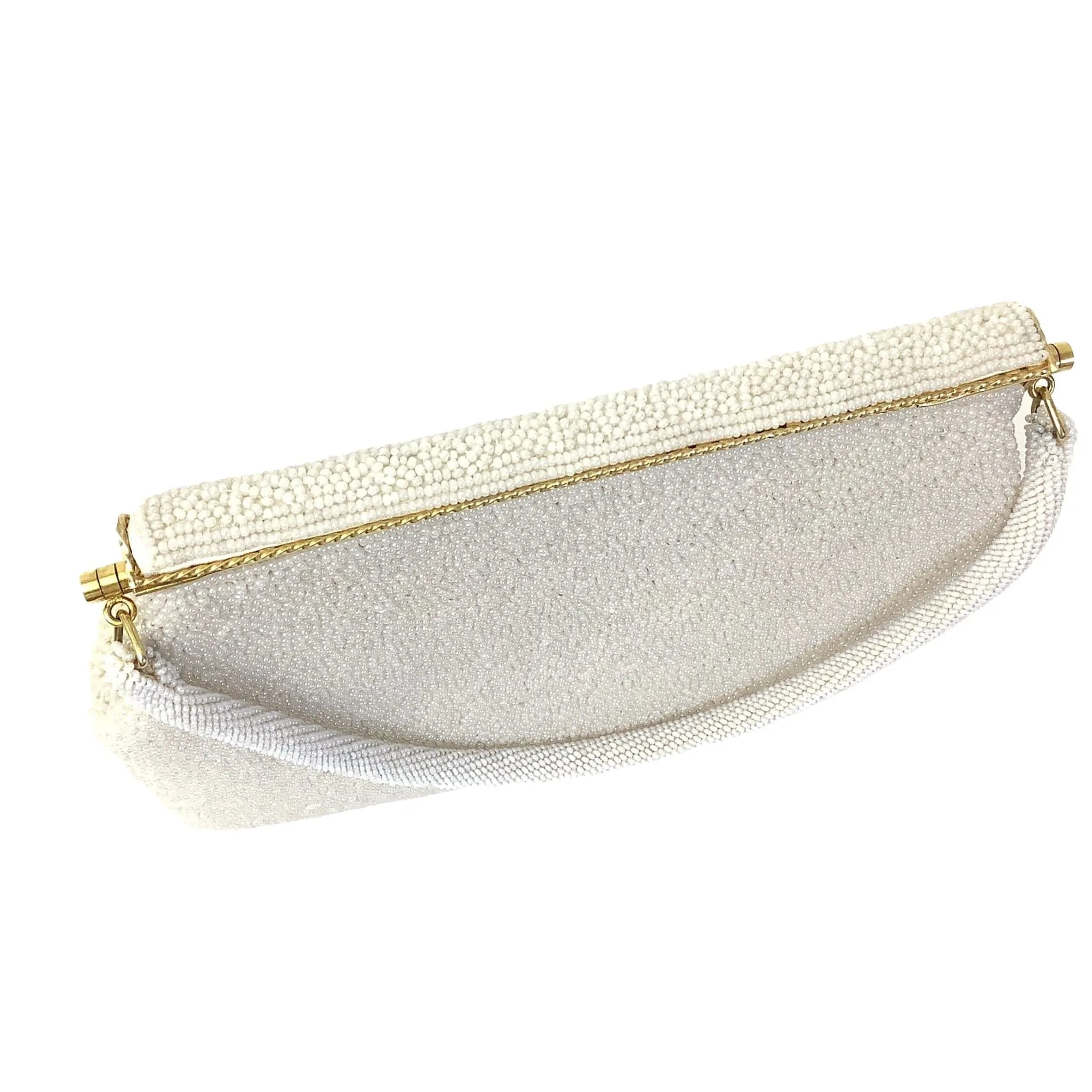 Vintage White Beaded Bag