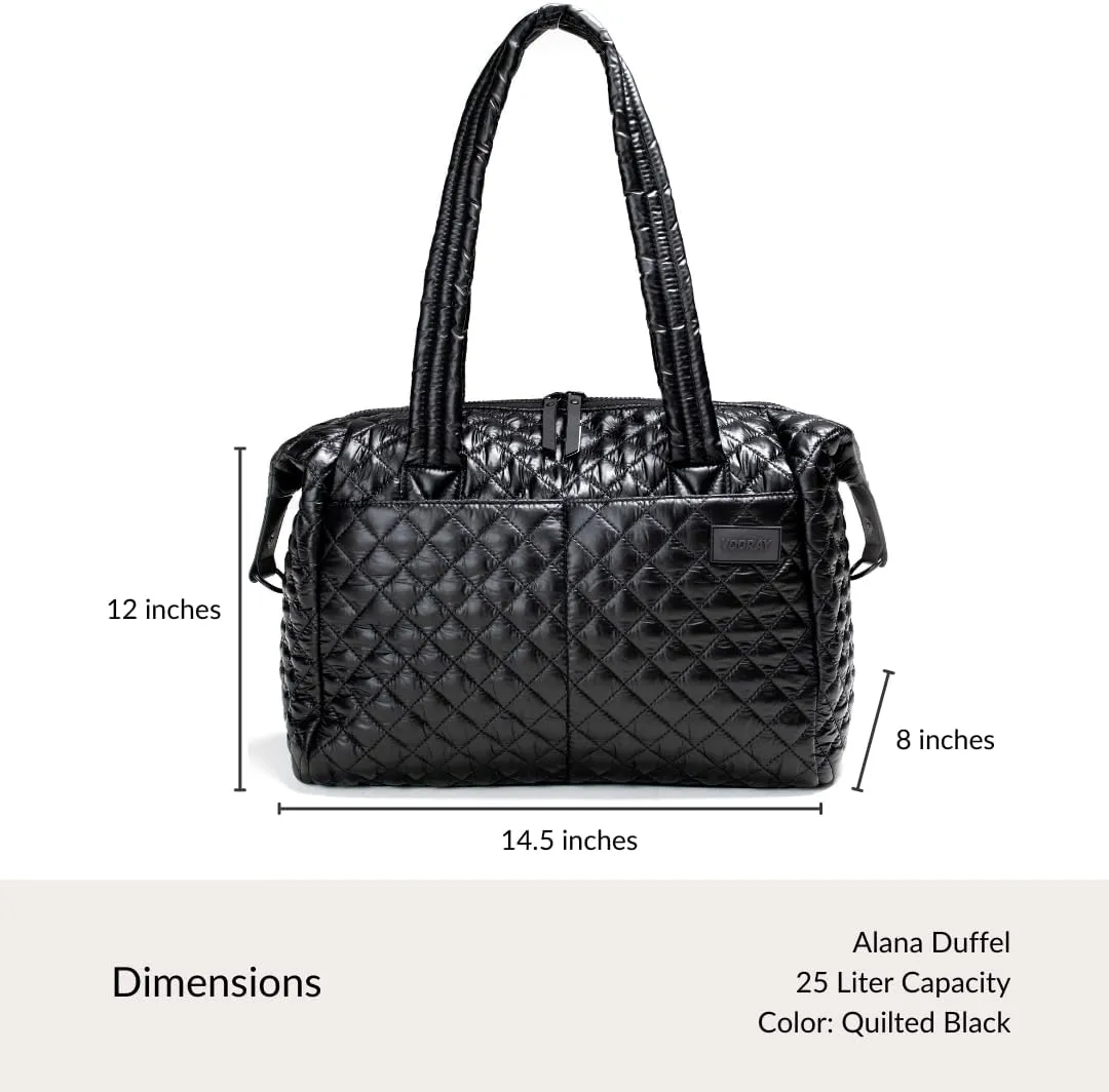 Vooray Alana Duffel Bag  Small Lightweight Travel Bag with Laptop Sleeve, Sports Gym Duffel for Women & Men, Weekender for Overnight, Everyday Use, or Hospital Travel