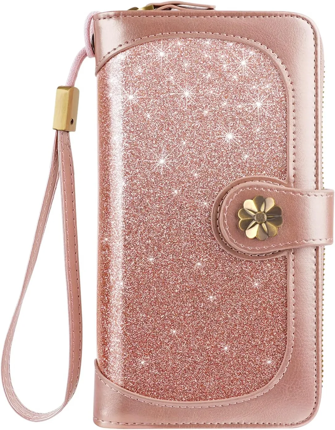 Wallets for Women Multi Card Holder Wallet Clutch Wallet Card Holder Organizer Ladies Purse with Wrist strap Purse