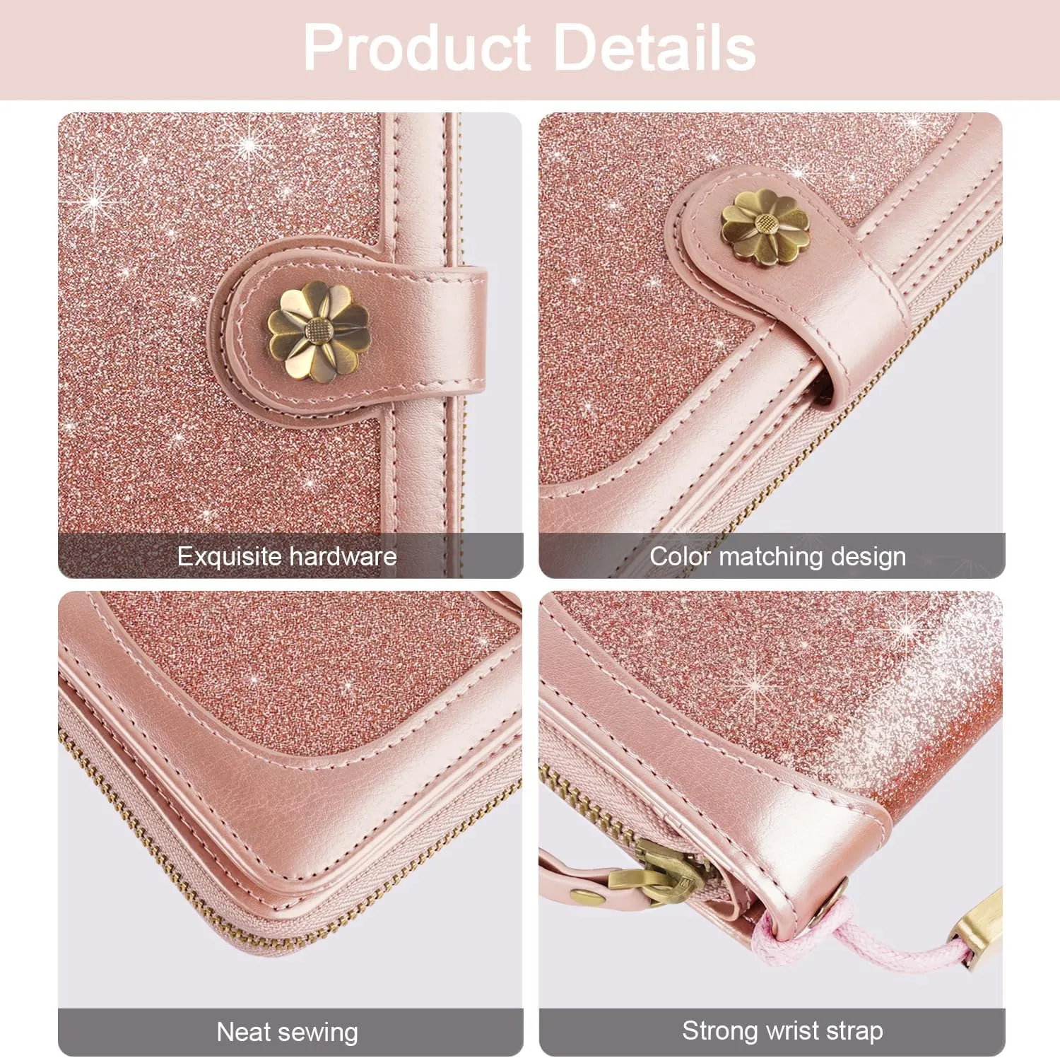 Wallets for Women Multi Card Holder Wallet Clutch Wallet Card Holder Organizer Ladies Purse with Wrist strap Purse