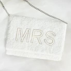 White MRS Clutch Purse